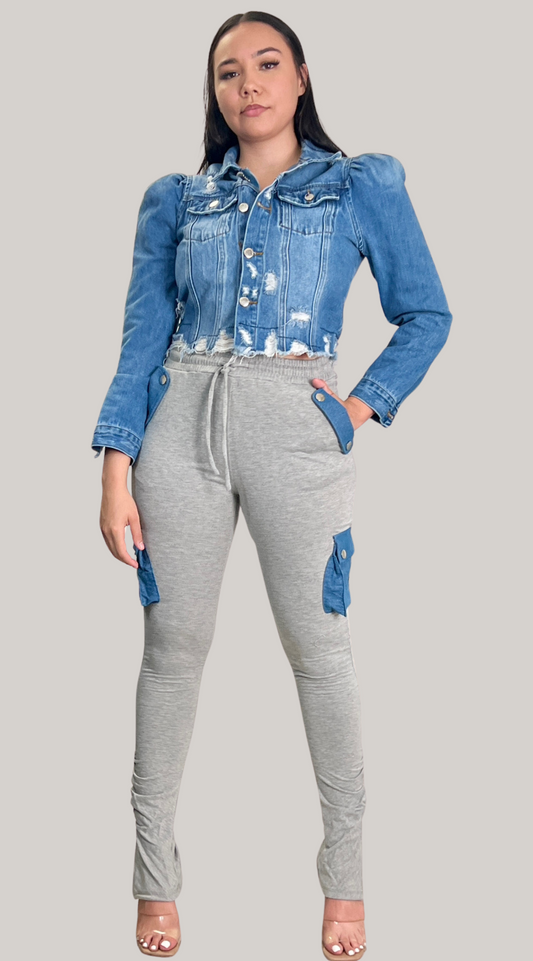 Cutie Cropped Denim Jacket