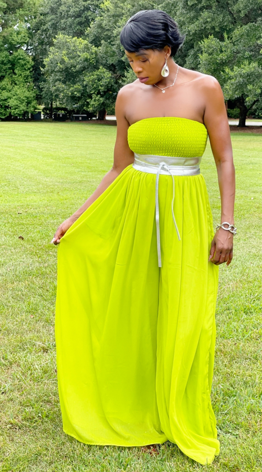 Tube Me Baby Jumpsuit - Lime